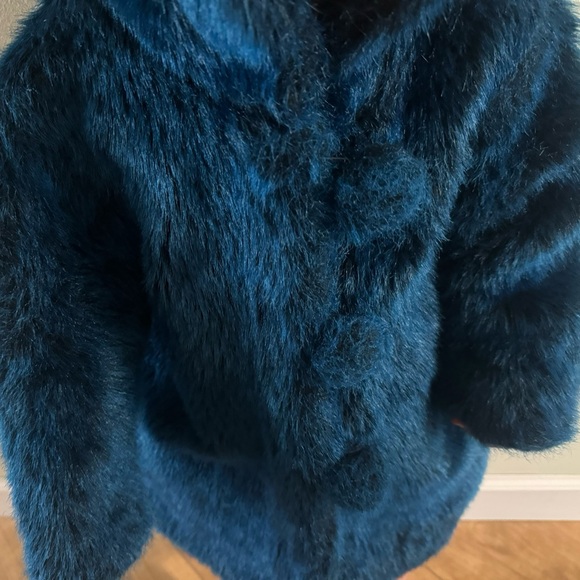 KIDS FAUX FUR MiniMan of France HOODIE COAT - Picture 7 of 10